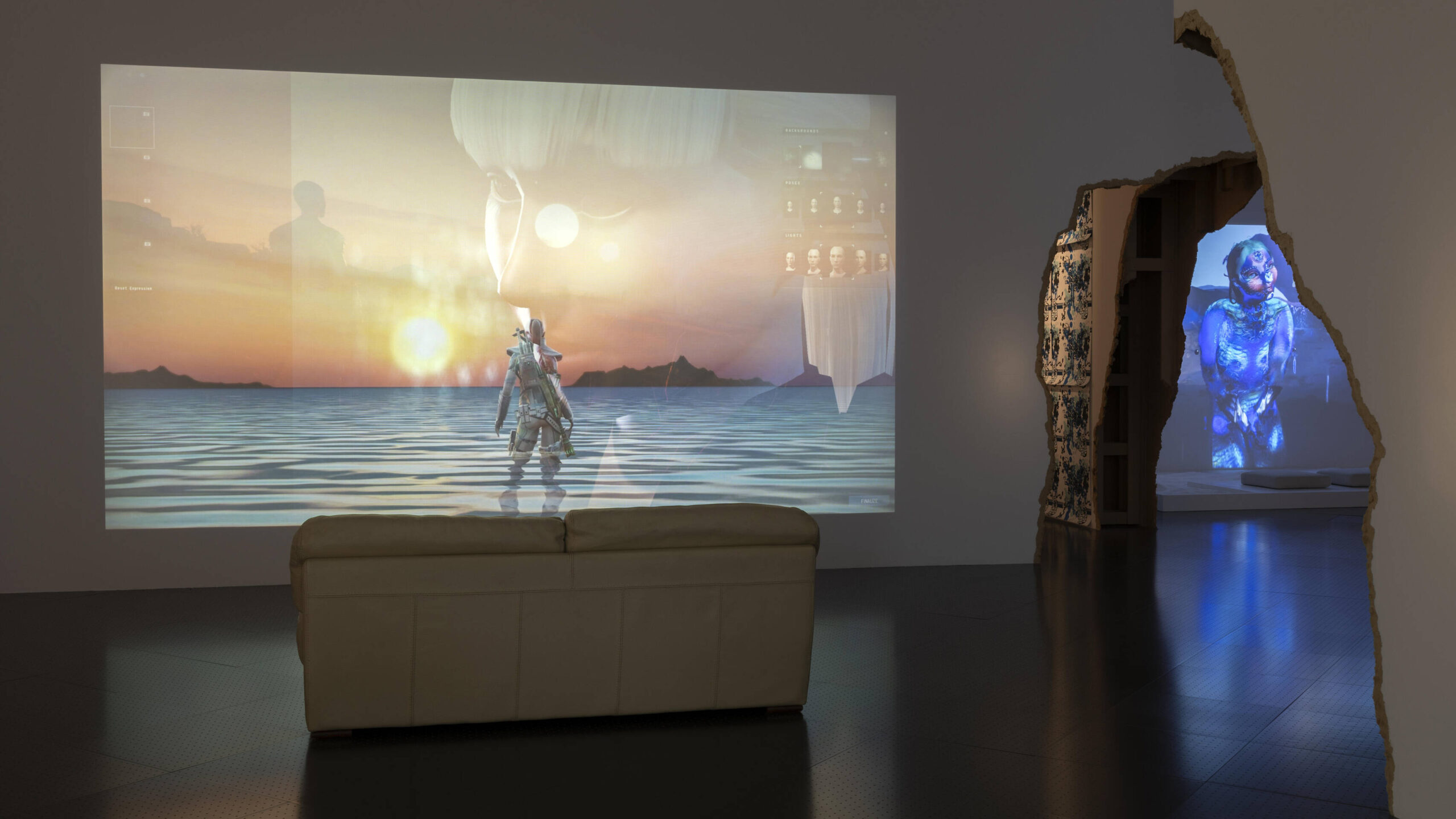 Vue de l’exposition Worldbuilding au Centre Pompidou-Metz, en 2023