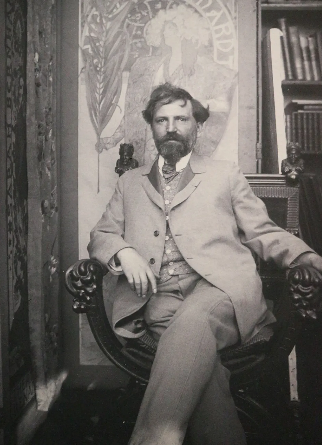 Autoportrait photographique de l'artiste Alfons Mucha