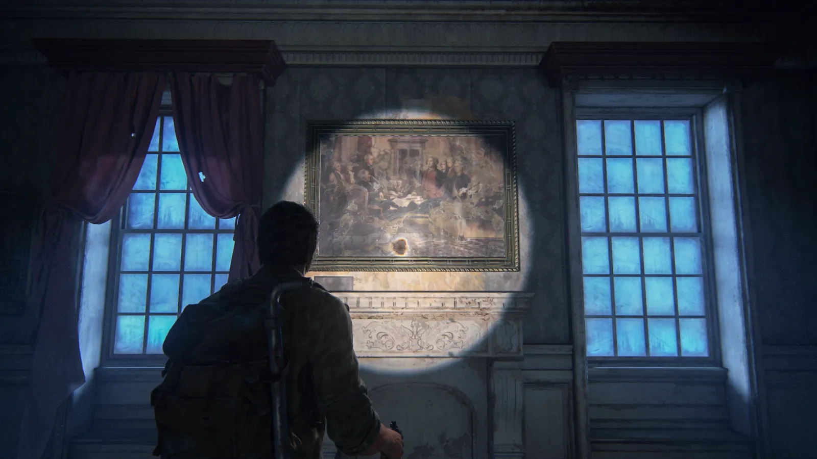 The Last of Us Part I, toile inspirée de la Déclaration d'indépendance peinte par John Trumbull