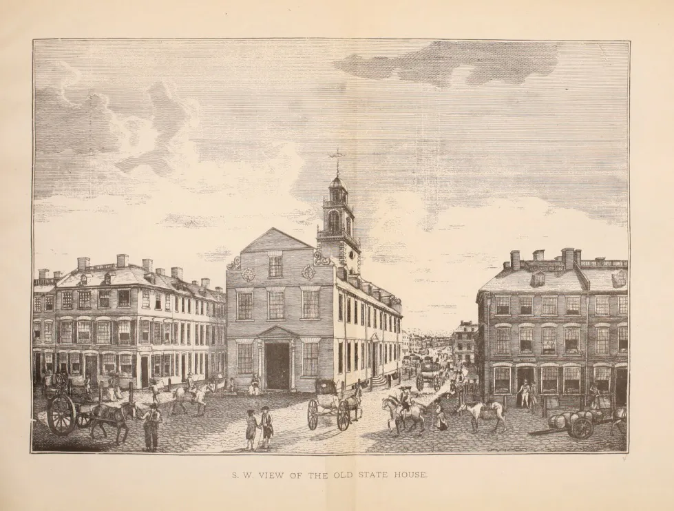 Vue de l'ancien capitole de Boston