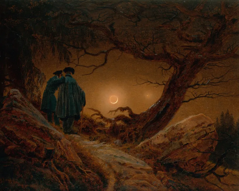 Friedrich Deux Hommes contemplant la Lune