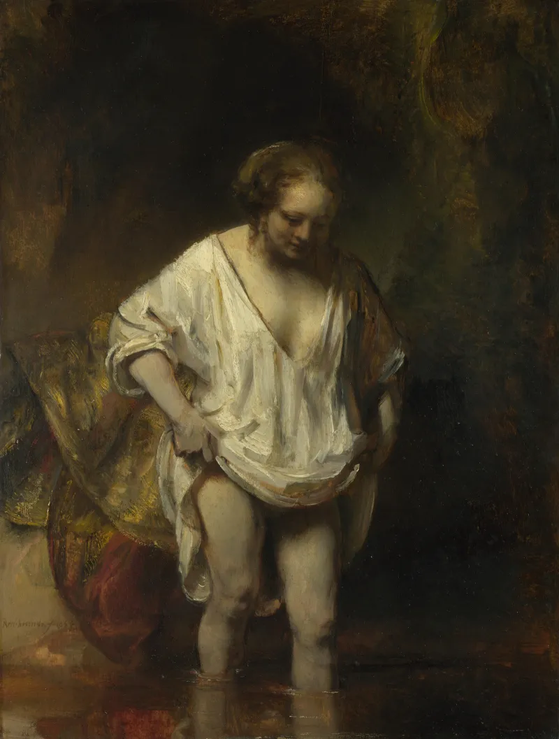 Rembrandt Femme rivière