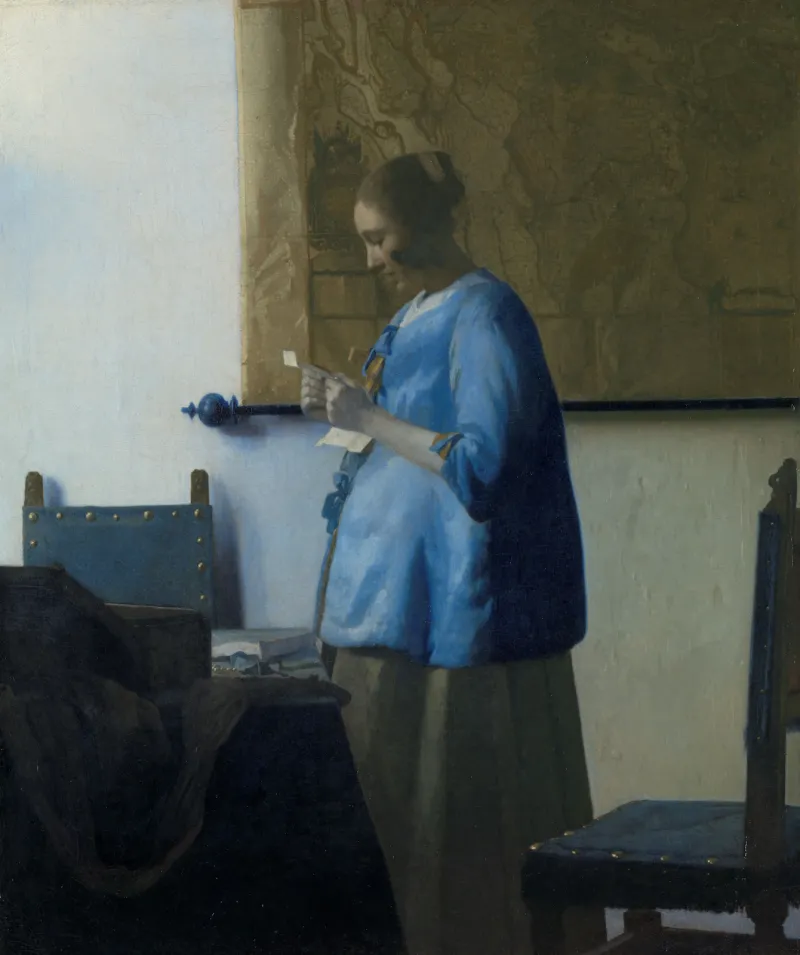 Rembrandt, Femme en bleu lisant une lettre