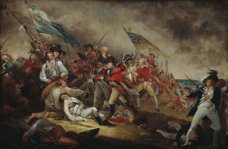 La mort du général Warren à la bataille de Bunker's Hill, le 17 juin 1775