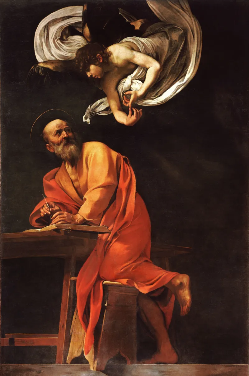 Caravage, Saint Matthieu et l'Ange