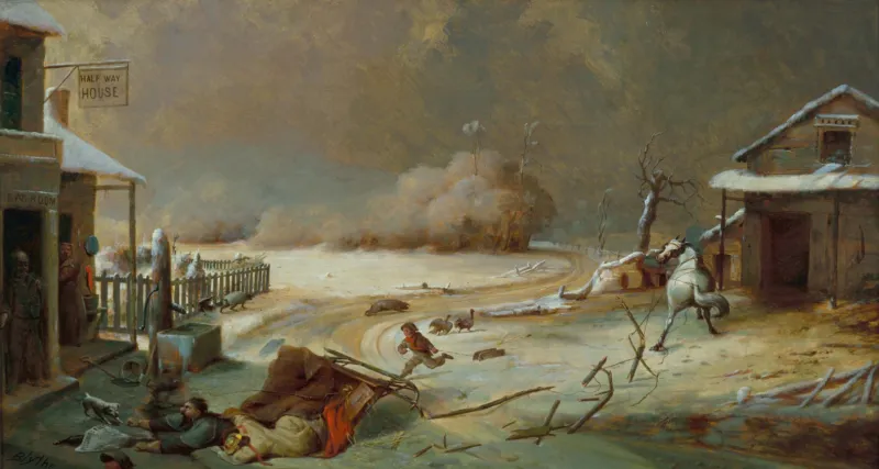 À mi-chemin de la maison