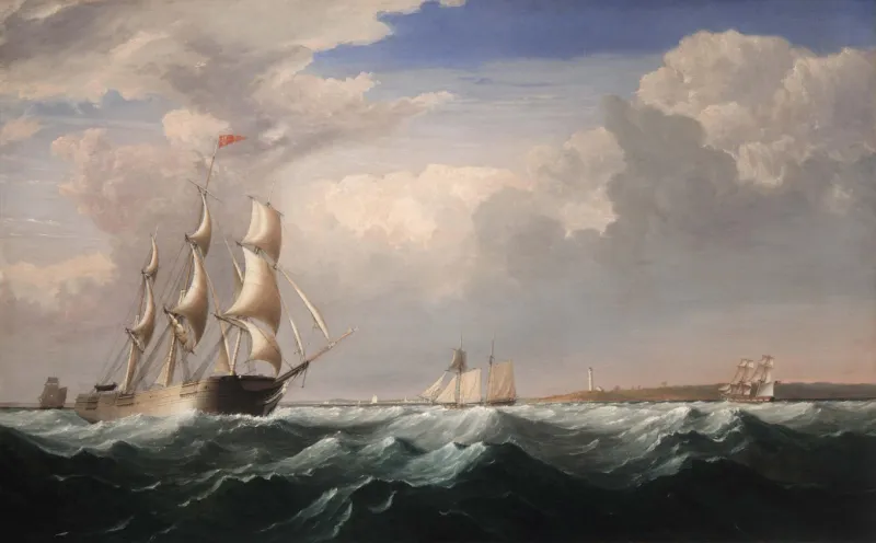Fitz Henry Lane, Navires au large des côtes d'Angleterre
