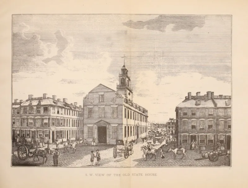 Vue de l'ancien capitole de Boston