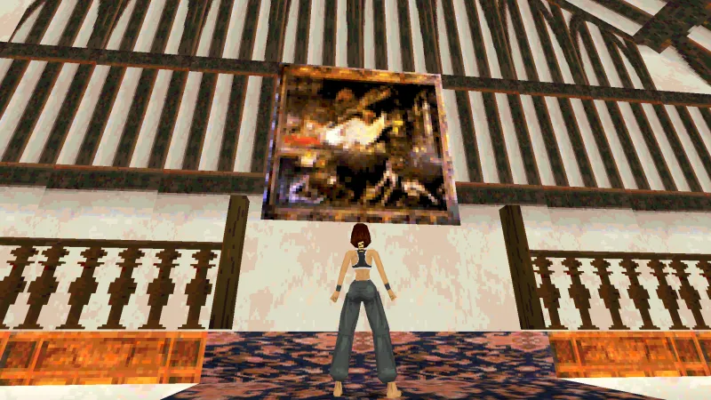 Capture d'écran de Tomb Raider dans laquelle on voit un tableau de Frans Snyders