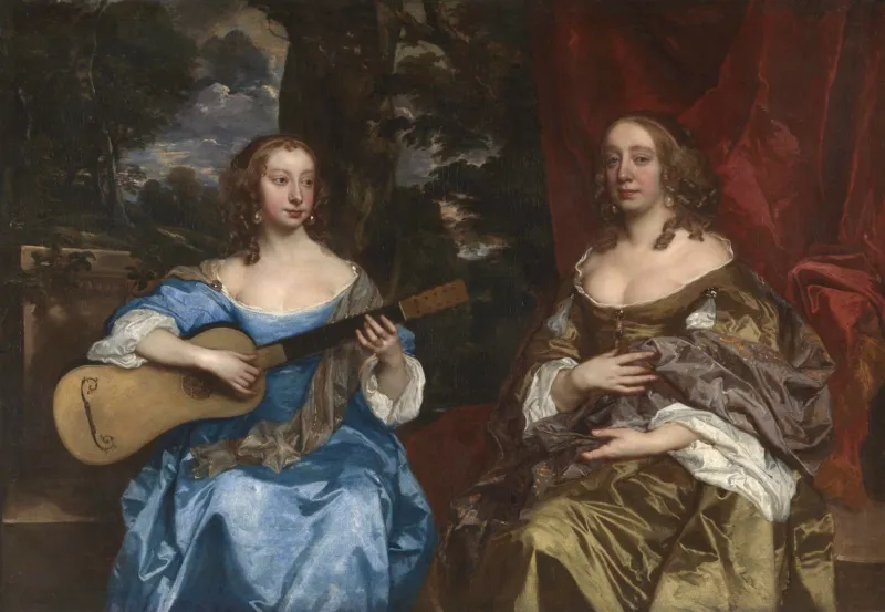 Portrait de deux dames de la famille Lake par Peter Lely