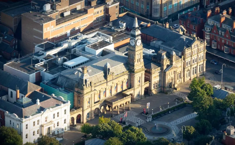 Vue aérienne de l'Atkinson Art Gallery