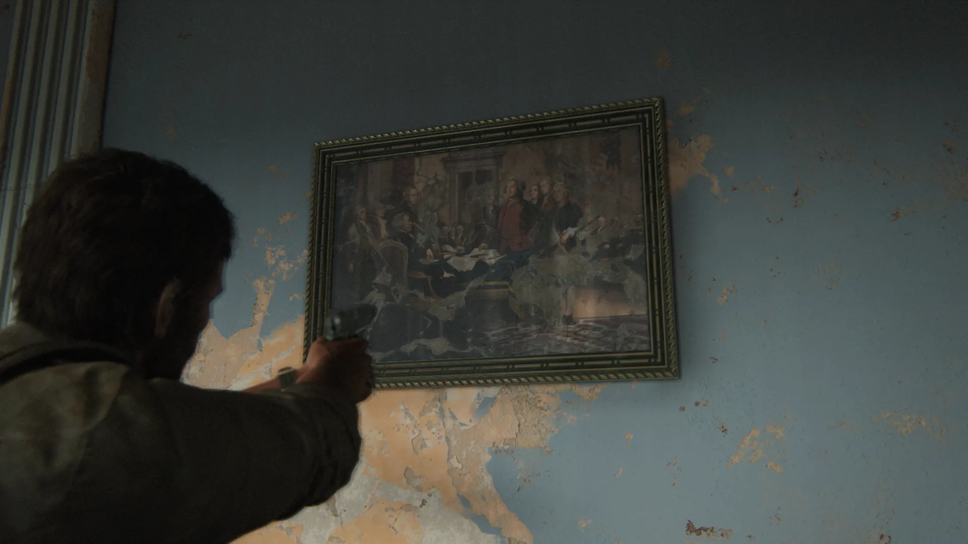 The Last of Us Part I, toile inspirée de la Déclaration d'indépendance peinte par John Trumbull