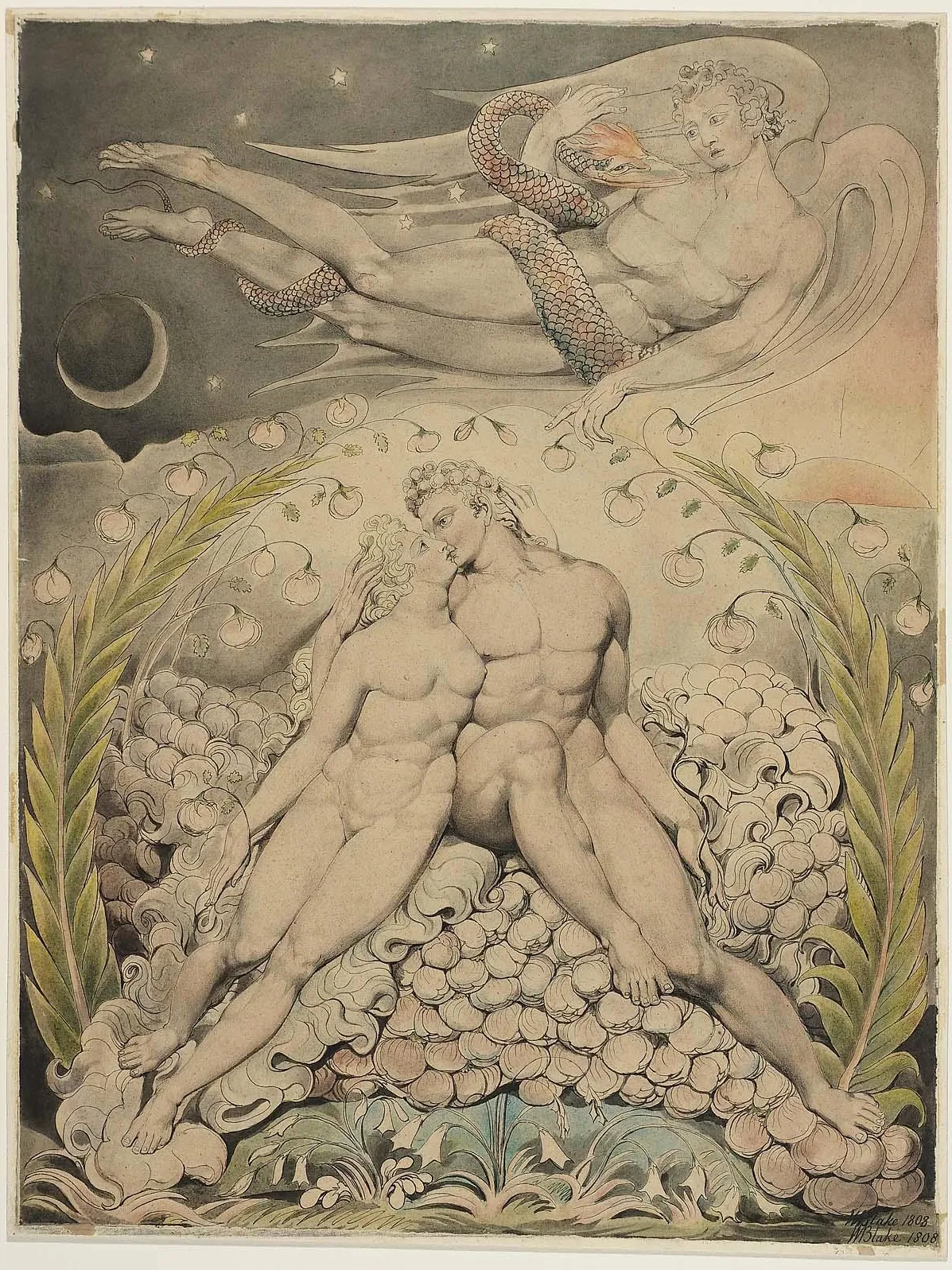 Blake, Satan Watching the Caresses of Adam and Eve