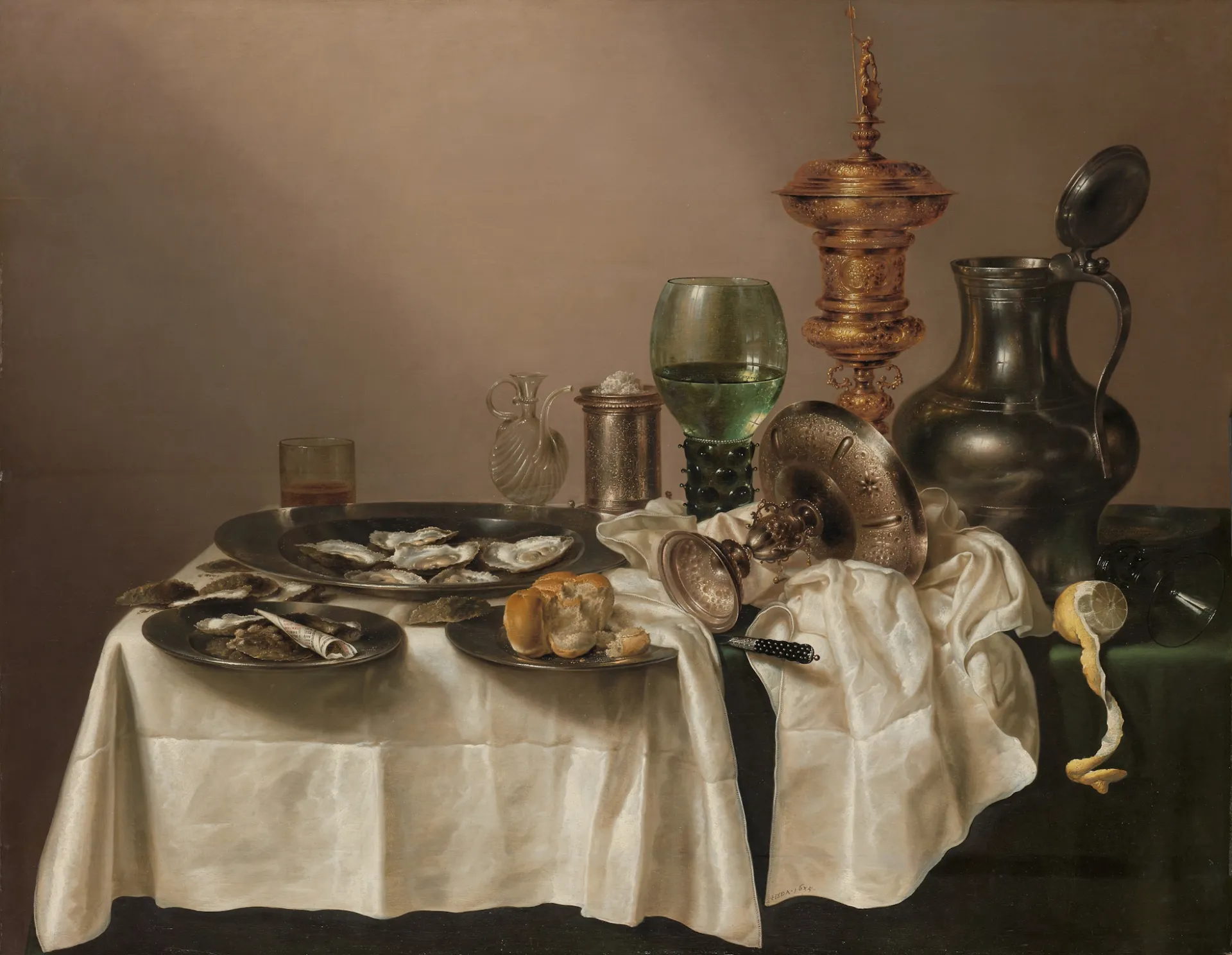 Heda, Nature morte à la coupe dorée