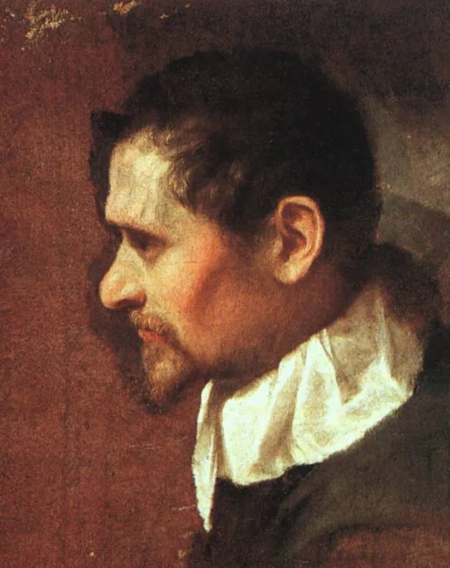 Annibal Carrache, Autoportrait de profil
