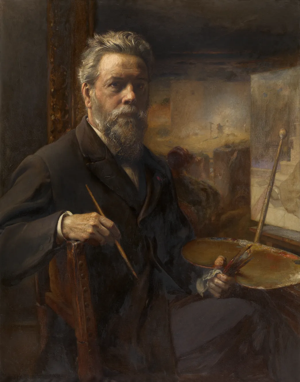 Ouderaa, autoportrait