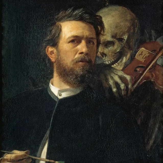 Arnold Böcklin, Autoportrait avec la mort jouant du violon