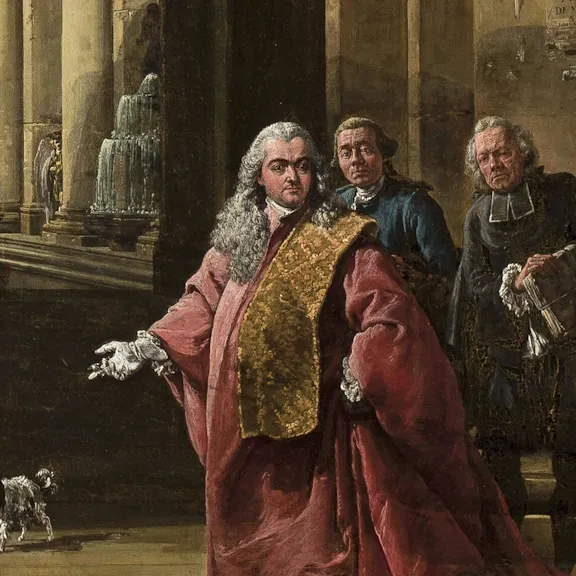 Bernardo Bellotto, Autoportrait en procurateur vénitien (détail)