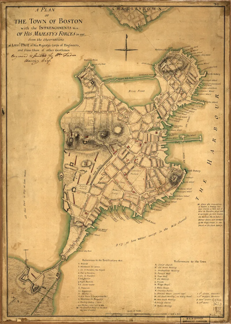 Plan de la ville de Boston