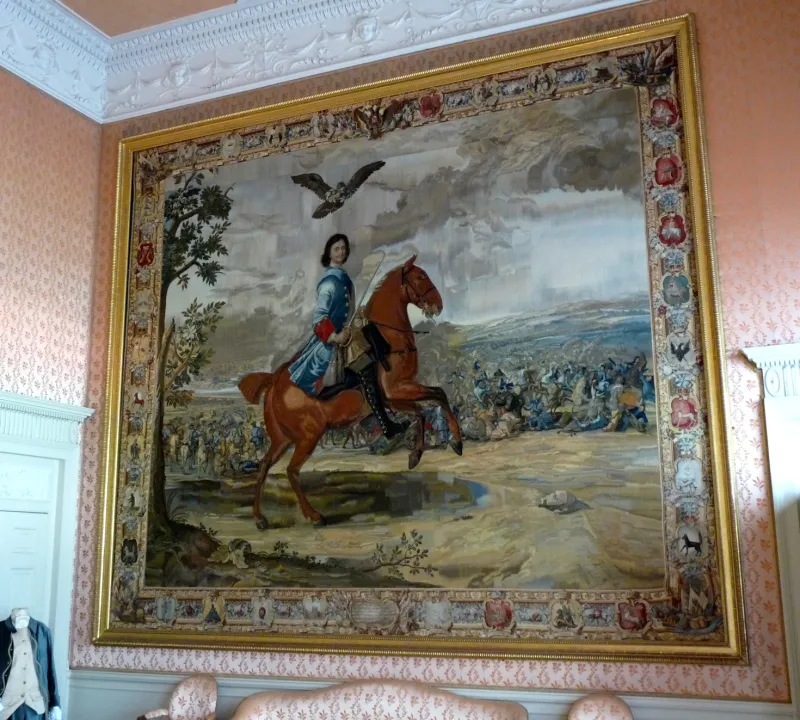 Tapisserie représentant l'empereur Pierre le Grand à la bataille de Poltava